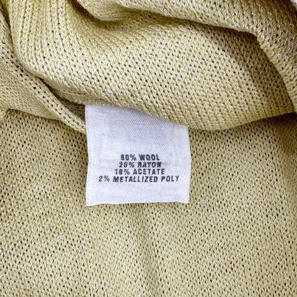 St. John Evening Canary Yellow Santana Knit Wool Blend Embellished Pencil Skirt - Picture 7 of 7